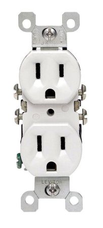 Leviton CO/ALR Electrical Receptacle 15 amps 5-15R 125 volts White