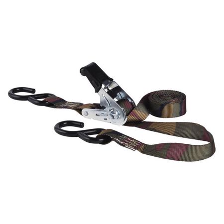Keeper 1 in. W X 12 ft. L Camo Tie Down w/Ratchet 500 lb 2 pk