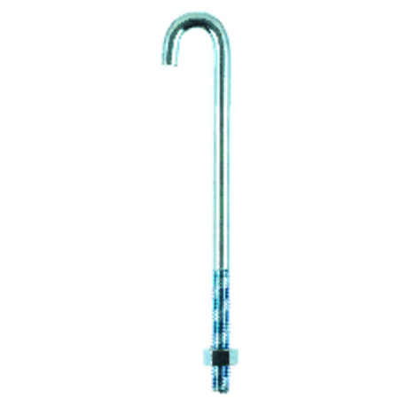 Hampton Small Zinc-Plated Silver Zinc 1 in. L J-Bolt 375 lb 1 pk