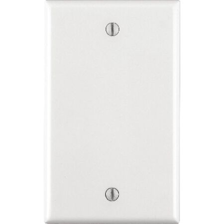 Leviton White 1 gang Thermoset Plastic Blank Wall Plate 1 pk