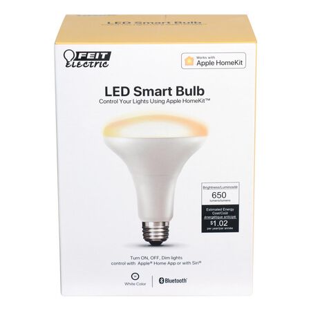 Feit Smart Home BR30 E26 (Medium) Smart-Enabled LED Bulb White 65 Watt Equivalence 1 pk