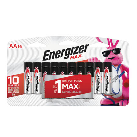 Energizer Max AA Alkaline Batteries 16 pk Carded
