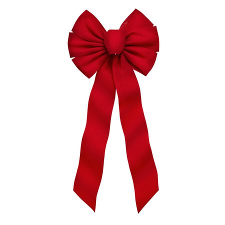 Holiday Trims Red 7 Loop Christmas Bow 10 in.