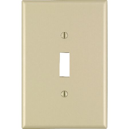 Leviton Ivory 1 gang Thermoset Plastic Toggle Wall Plate 1 pk