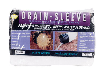 Carriff Corp Drain Sleeve 4 in. D X 10 ft. L Polyester Filter Fabric Sock