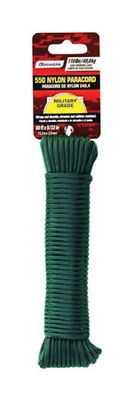 SecureLine 5/32 in. D X 50 ft. L Green Braided Nylon Paracord