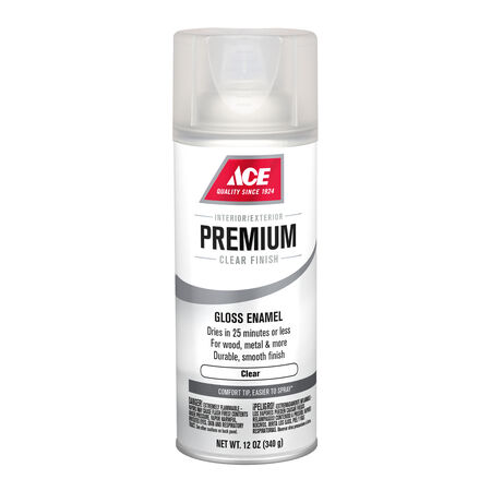 Ace Premium Gloss Clear Enamel Spray Paint 12 oz