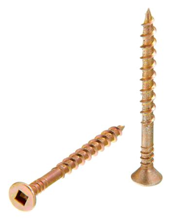 Senco 8 ga. x 2 in., Rex, Yellow Zinc, Flat, Type 17, Double Thread, 1000-Pack