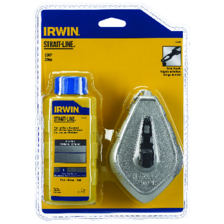 Irwin Strait-Line 4 oz Blue Classic Chalk and Reel Set 100 ft.