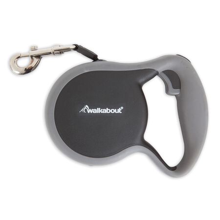 Petmate Walkabout Black Plastic Retractable Leash Large