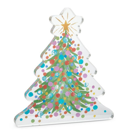 HJ Ornament 10 in. Confetti Tree Acrylic Cut Out Block