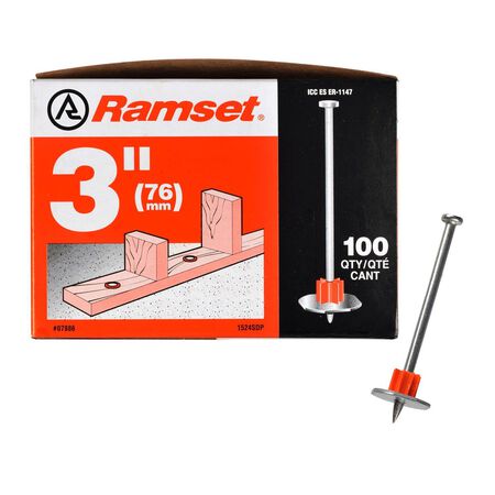 Ramset .3 in. D X 3 in. L Steel Flat Head Anchor Bolts 1 pk