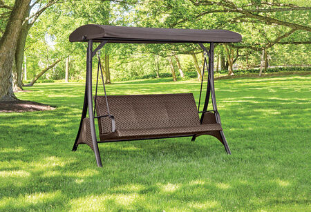 Living Accents 3-Seat Swing Brown
