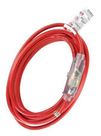 Ace Outdoor Extension Cord 14/3 SJTOW 25 ft. L Red