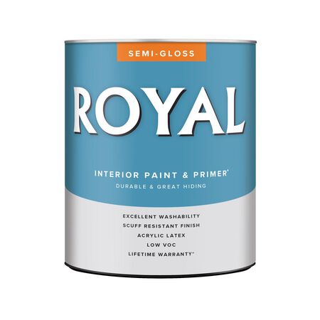 Royal Semi-Gloss High Hiding White Paint Interior 1 qt