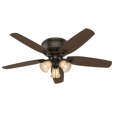 Hunter 52" Indoor Bronze Lighted Ceiling Fan
