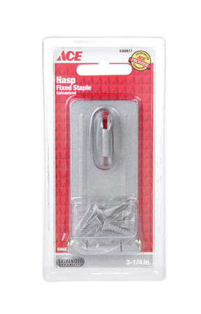 Ace Galvanized Steel 3-1/4 in. L Fixed Staple Safety Hasp