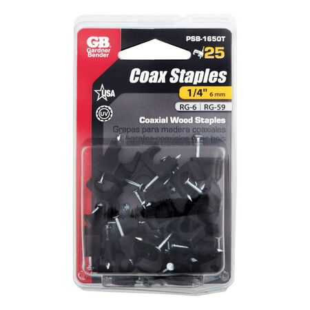 Gardner Bender 1/4 in. W Plastic Insulated Coaxial Staple 25 pk