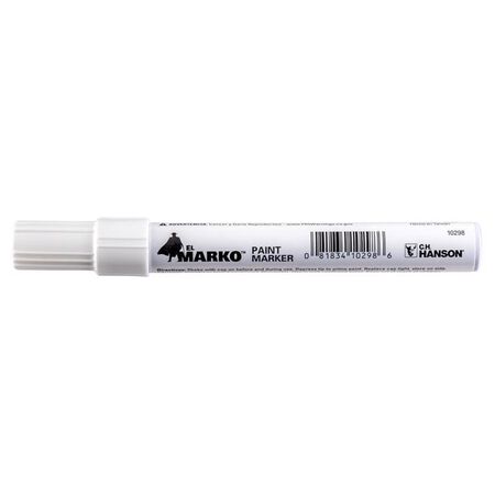 C.H. Hanson El Marko White Valve Tip Paint Marker 1 pk