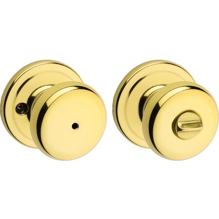 Kwikset Juno Polished Brass Privacy Lockset 1.75 in.
