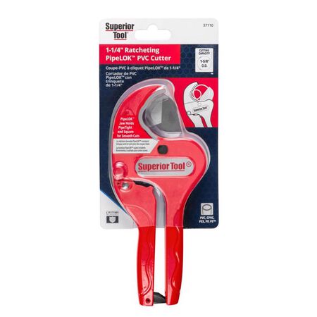 Superior Tool 1-5/16 in. Ratcheting Pipe Cutter Red 1 pc