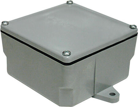 Cantex Square PVC 1 gang Junction Box Gray