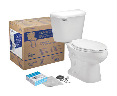 Mansfield Elongated Complete Toilet 1.28 White
