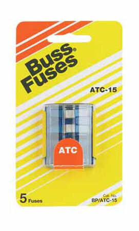 Bussmann 15 amps ATC Automotive Blade Fuse 5 pk
