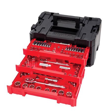 Craftsman Versastack 1/4, 3/8 And 1/2in. Drive Metric And SAE Mechanic's Tool Set 262 Piece