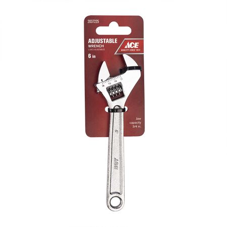 Ace Adjustable Wrench 6 in. L 1 Pack