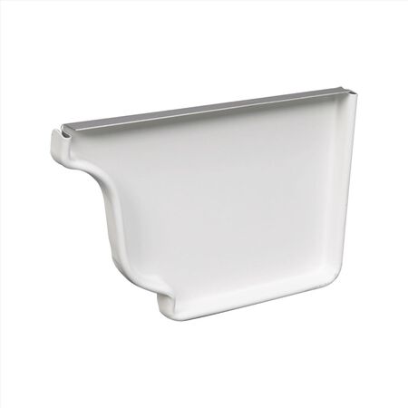 Amerimax 5 in. H X 3.5 in. W X 5 in. L White Aluminum K Right End Cap