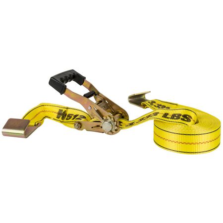 Keeper 2 in. W X 27 ft. L Yellow Ratchet Tie Down Strap 3333 lb 1 pk