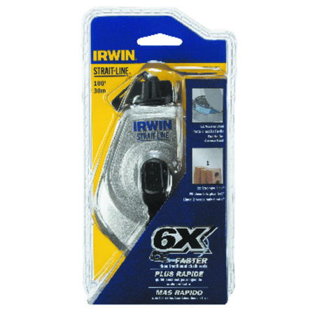 Irwin Strait-Line Gray Chalk Line Reel 100 ft.