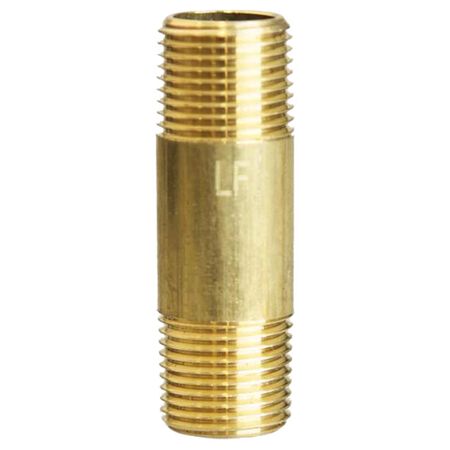 ATC 3/8 in. MPT 3/8 in. D MPT Yellow Brass Nipple 2 in. L