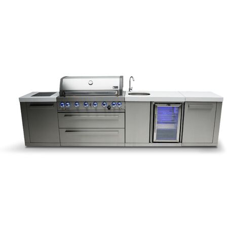 Mont Alpi  6-Burner island with beverage center MAI805-BEV