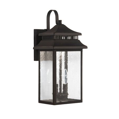 Craftmade Crossbend 2 Light Medium Outdoor Wall Lantern in Dark Bronze Gilded