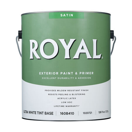 Royal Satin Tint Base Ultra White Base Paint Exterior 1 gal