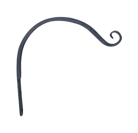 Panacea Black Wrought Iron 8-1/4 in. H Curved Forged Plant Hook 1 pk