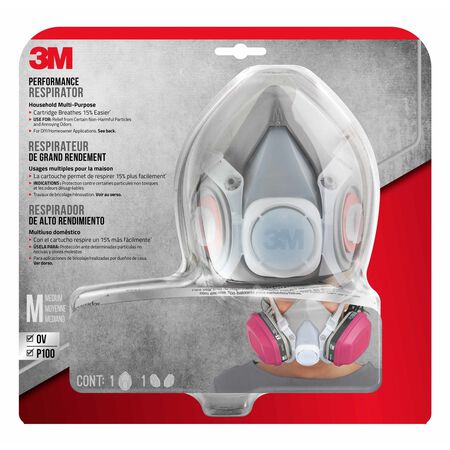 3M Household Half-Face Mask Respirator 1 pk