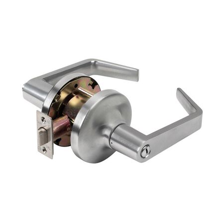Tell Cortland Satin Chrome Storeroom Door Knob 2 in.