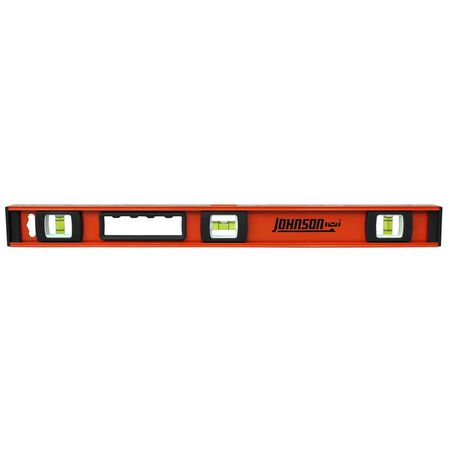 Johnson 24 in. Aluminum Heavy Duty I-Beam Level 3 vial