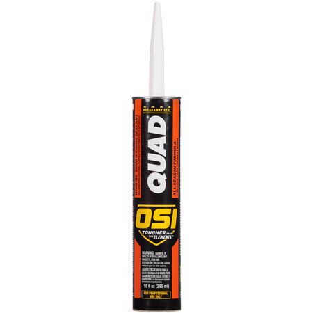 OSI Quad White Elastomeric Polymers Door/Siding/ Window Sealant 10 oz