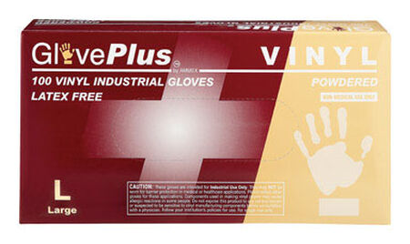 Gloveplus Vinyl Industrial Gloves Large 100 pk Clear