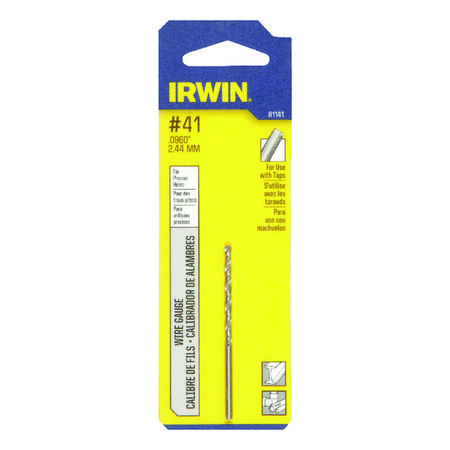 Irwin #41 X 2-3/8 in. L High Speed Steel Wire Gauge Bit 1 pc