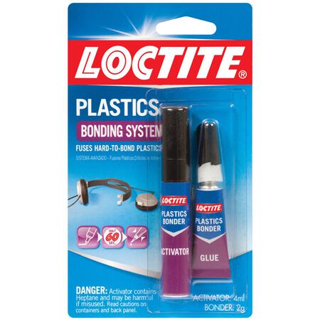 Loctite Plastic Bonding System High Strength Cyanoacrylate Clear Plastic Bonder 4 gm