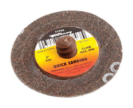 Forney Quick Change 2 in. Dia. Sanding Disc 36 Grit 1 pk