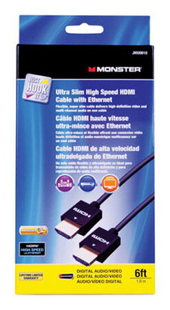 Monster Just Hook It Up 6 ft. L High Speed HDMI Cable with Ethernet HDMI