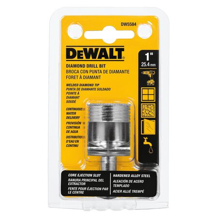 DeWalt 1 in. X 2-1/4 in. L Diamond Tipped Tile Drill Bit 1 pc