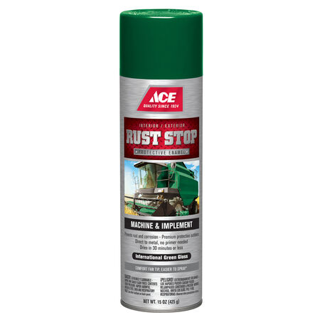 Ace Rust Stop Gloss International Green Protective Enamel Spray 15 oz