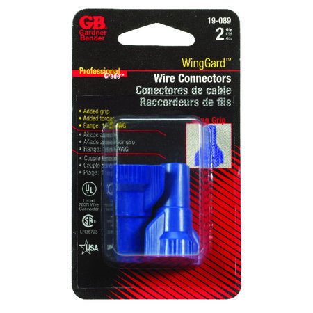 Gardner Bender WingGard 14-6 Ga. Copper Wire Wire Connector Blue 2 pk